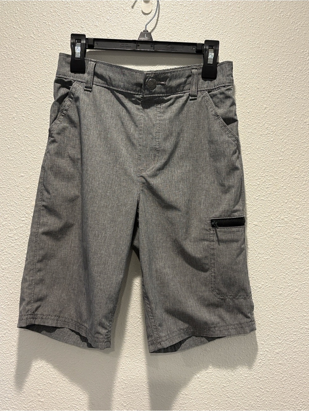 Boys Gray Cargo Shorts - Lightweight Everyday Comfort - Size 10